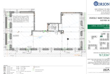 Rzut - Lokal użytkowy na sprzedaż 1 pokój o powierzchni 167,03 m² - numer N5.U1 w Osiedle Narcyzowe