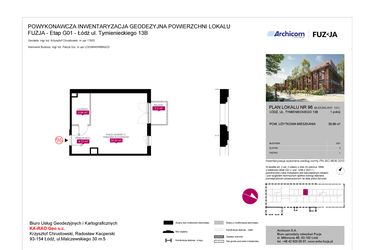 Rzut - Mieszkanie na sprzedaż 1 pokój o powierzchni 39,99 m² - numer 96 w Fuzja Mieszkania Loftowe