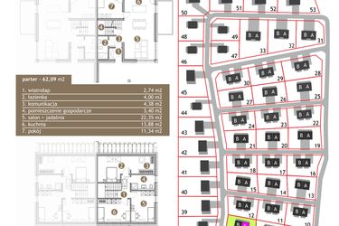 Rzut - Dom na sprzedaż 5 pokoi o powierzchni 122 m² - numer 9A w Osiedle Pola Jurajskie - etap II