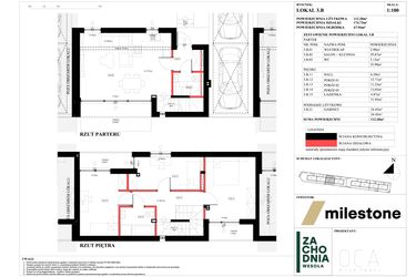 Rzut - Dom na sprzedaż 5 pokoi o powierzchni 112,2 m² - numer 3.B w Zachodnia Wesoła