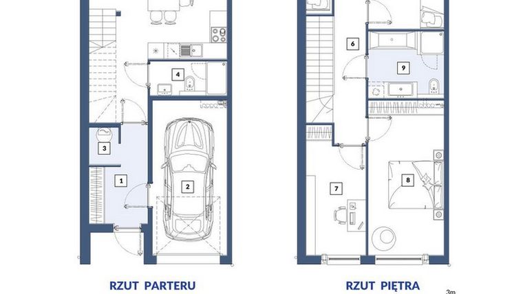 Rzut - Dom na sprzedaż 5 pokoi o powierzchni 129 m² - numer Z10 w Nowe Karwiany etap XIII