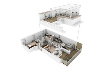 Rzut - Mieszkanie na sprzedaż 3 pokoje o powierzchni 76,83 m² - numer N4.30 w Osiedle Narcyzowe