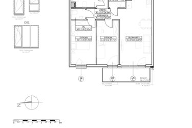 Rzut - Mieszkanie na sprzedaż 3 pokoje o powierzchni 66,97 m² - numer A.3.5.13 w Rytm