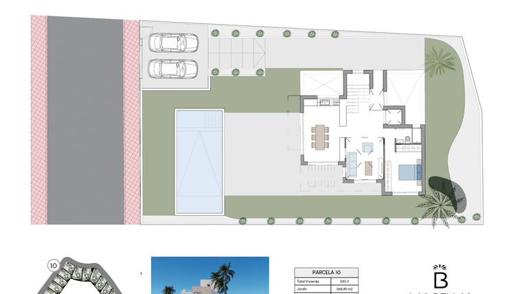 Rzut - Dom na sprzedaż 3 pokoje o powierzchni 330,11 m² - numer 10 w Las Bellas Luxury Villas