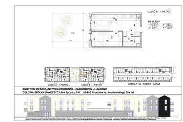 Rzut - Mieszkanie na sprzedaż 2 pokoje o powierzchni 41,82 m² - numer 20 w Kampinoskie Zacisze