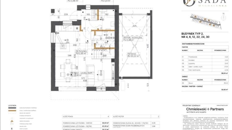 Rzut - Dom na sprzedaż 4 pokoje o powierzchni 113 m² - numer I/38 w Osada Magdalenka