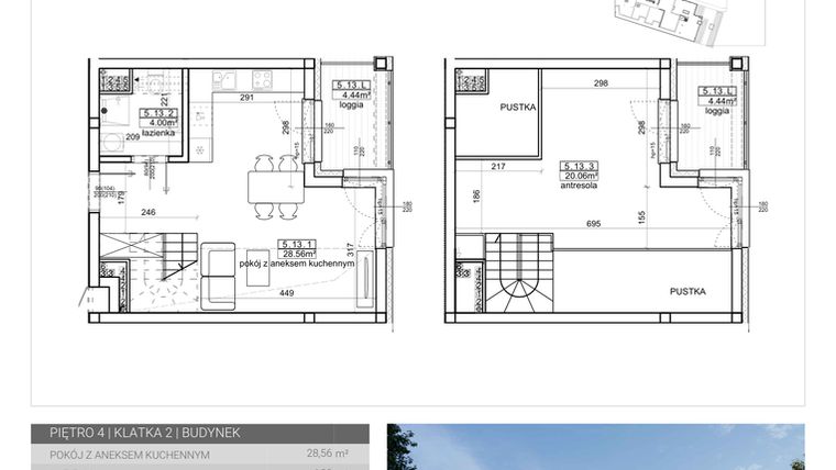 Rzut - Mieszkanie na sprzedaż 1 pokój o powierzchni 52,62 m² - numer 73 w Wave etap II