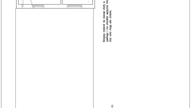 Rzut - Mieszkanie na sprzedaż 2 pokoje o powierzchni 42,53 m² - numer 19/9 w Osiedle Versus etap II