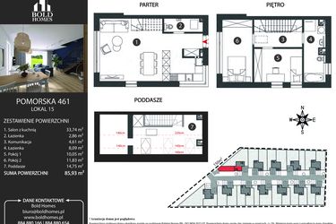 Rzut - Dom na sprzedaż 6 pokoi o powierzchni 85,93 m² - numer 15 w Osiedle Pomorska 461