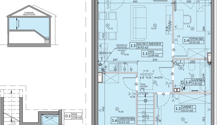 Rzut - Mieszkanie na sprzedaż 4 pokoje o powierzchni 62,57 m² - numer 58B w Domy na Witosa etap 2A i 2B