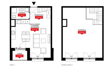 Rzut - Mieszkanie na sprzedaż 1 pokój o powierzchni 70,74 m² - numer A1 144 w 29L