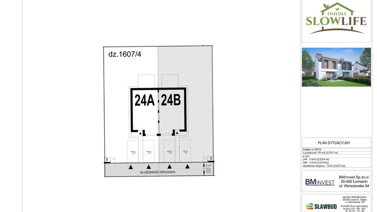 Rzut - Dom na sprzedaż 4 pokoje o powierzchni 96,02 m² - numer 24B w Osiedle Slow Life etap 2