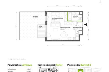 Rzut - Mieszkanie na sprzedaż 1 pokój o powierzchni 34,94 m² - numer 077/5 w Aleje Praskie