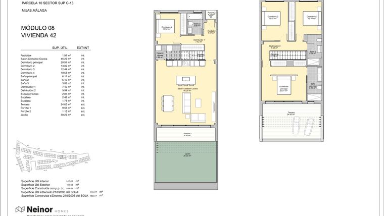 Rzut - Mieszkanie na sprzedaż 4 pokoje o powierzchni 141 m² - numer 8.42 w Evergreen Homes - Mijas