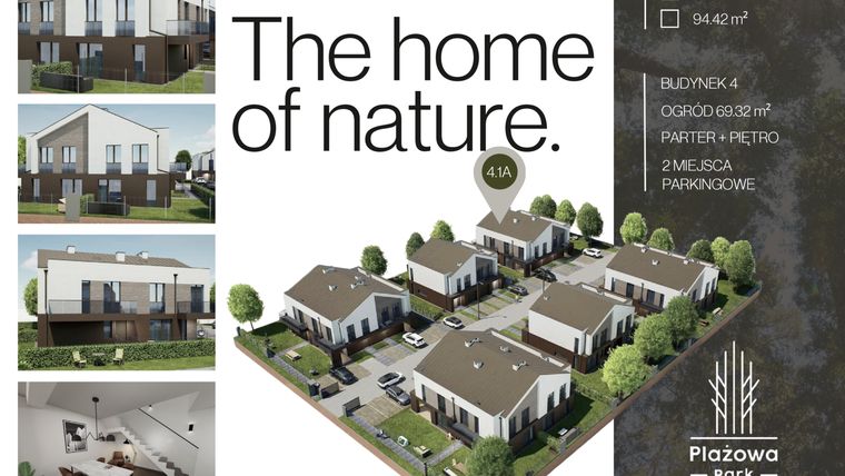 Rzut - Dom na sprzedaż 4 pokoje o powierzchni 94,42 m² - numer 4.1A w Plażowa Park Głowno