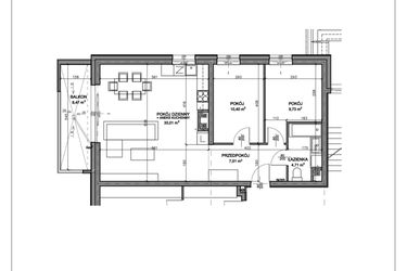 Rzut - Mieszkanie na sprzedaż 3 pokoje o powierzchni 65,56 m² - numer N.D.02.15 w Nobilis
