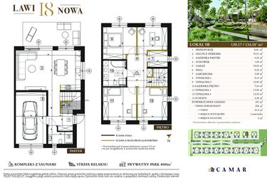 Rzut - Dom na sprzedaż 4 pokoje o powierzchni 139,17 m² - numer 9B w Lawinowa 18 - Etap III