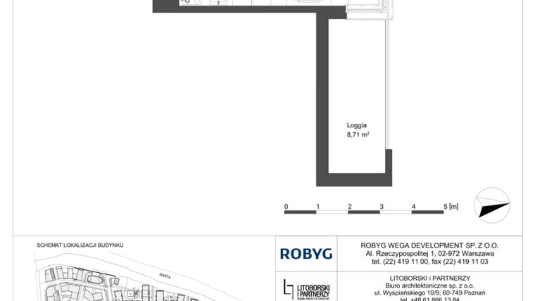 Rzut - Mieszkanie na sprzedaż 1 pokój o powierzchni 27 m² - numer 1M10 w Elektrovnia Garbary