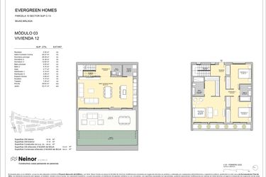 Rzut - Mieszkanie na sprzedaż 3 pokoje o powierzchni 139 m² - numer 3.12 w Evergreen Homes - Mijas