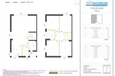 Rzut - Dom na sprzedaż 5 pokoi o powierzchni 120,89 m² - numer 64/15.A1 w Domy Góraszka etap XIV