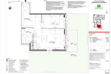 Rzut - Mieszkanie na sprzedaż 2 pokoje o powierzchni 53,28 m² - numer A.4 w Karolewska 60