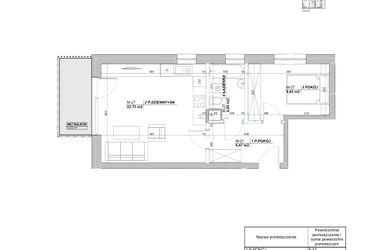 Rzut - Mieszkanie na sprzedaż 2 pokoje o powierzchni 42,87 m² - numer A.27 w Laurowy Zakątek