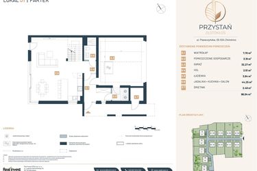 Rzut - Dom na sprzedaż 5 pokoi o powierzchni 190,06 m² - numer J1 w Przystań Złotokłos