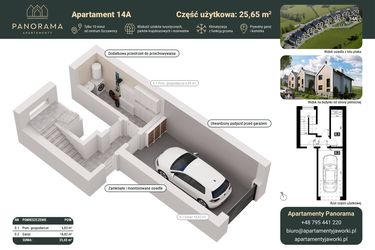 Rzut - Mieszkanie na sprzedaż 3 pokoje o powierzchni 78,67 m² - numer 14A w Apartamenty Panorama