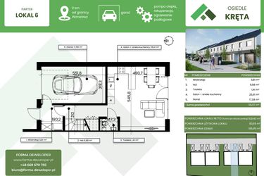 Rzut - Dom na sprzedaż 4 pokoje o powierzchni 109,4 m² - numer 6 w Osiedle Kręta