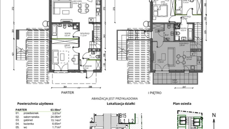 Rzut - Mieszkanie na sprzedaż 4 pokoje o powierzchni 92,58 m² - numer B14.L1 w Rokokowa Vita