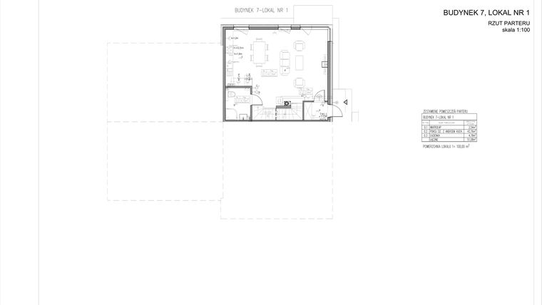 Rzut - Dom na sprzedaż 4 pokoje o powierzchni 100 m² - numer 4plex 7.1 w Tesoro Golf Park