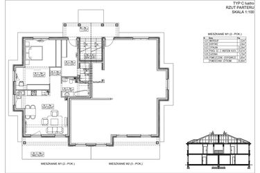 Rzut - Mieszkanie na sprzedaż 2 pokoje o powierzchni 65,93 m² - numer 31.1. w Ogrody Tesoro VI