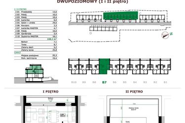 Rzut - Mieszkanie na sprzedaż 5 pokoi o powierzchni 108,1 m² - numer B7.2 w Dębowe Zacisze