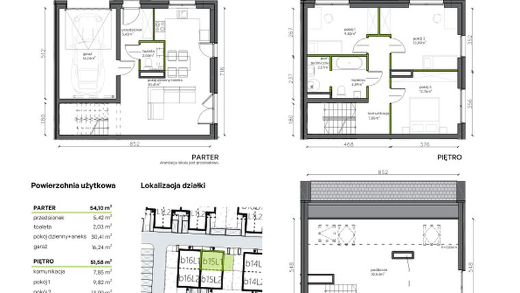 Rzut - Dom na sprzedaż 5 pokoi o powierzchni 138,22 m² - numer b15.L1 w Ogrody Wojszyce
