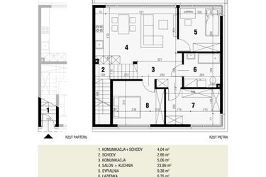 Rzut - Mieszkanie na sprzedaż 4 pokoje o powierzchni 72,44 m² - numer 6.2 w Gryczana 23