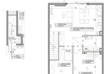 Rzut - Mieszkanie na sprzedaż 3 pokoje o powierzchni 58,82 m² - numer 92 w Manufaktura Marki 2 etap IV