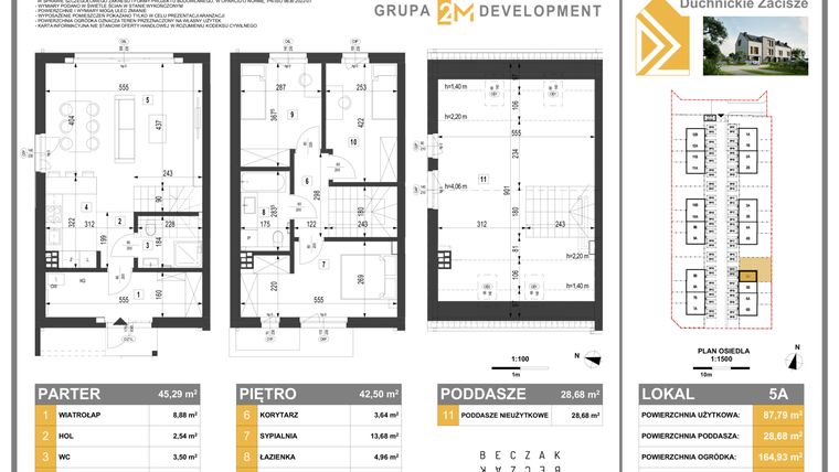 Rzut - Dom na sprzedaż 5 pokoi o powierzchni 116,47 m² - numer 5A w Duchnickie Zacisze