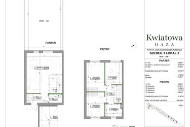 Rzut - Dom na sprzedaż 4 pokoje o powierzchni 93,59 m² - numer 2 w Kwiatowa Oaza