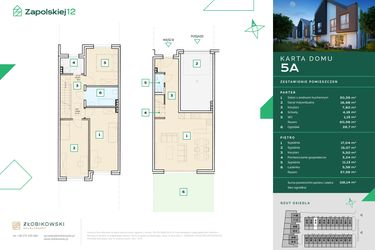 Rzut - Dom na sprzedaż 4 pokoje o powierzchni 118,14 m² - numer 5A w Zapolskiej 12