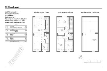 Rzut - Dom na sprzedaż 5 pokoi o powierzchni 84,79 m² - numer 2A w Domy nad jeziorem w Warzenku