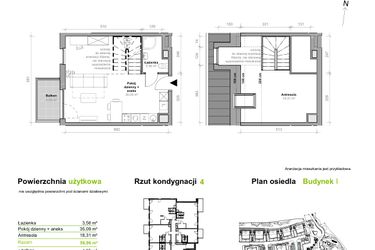 Rzut - Mieszkanie na sprzedaż 2 pokoje o powierzchni 56,96 m² - numer I.4.M07 w Przemyska Vita