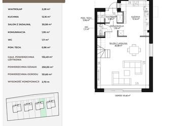 Rzut - Dom na sprzedaż 5 pokoi o powierzchni 133,49 m² - numer 64B_2 w Kołodzieja