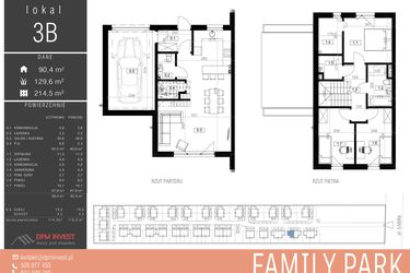 Rzut - Dom na sprzedaż 4 pokoje o powierzchni 114,3 m² - numer 3B w Family Park Ksawerów IV