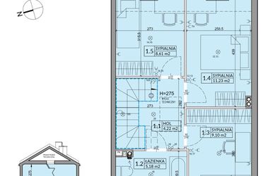 Rzut - Dom na sprzedaż 4 pokoje o powierzchni 82,62 m² - numer 68A w Nova Magdalenka 7 etap VII-VIII
