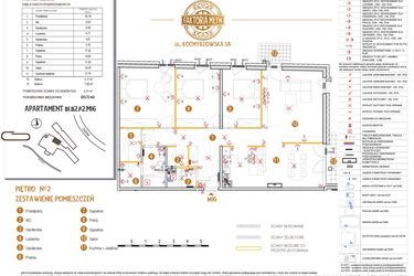 Rzut - Mieszkanie na sprzedaż 4 pokoje o powierzchni 120,72 m² - numer B1.B2.P2.M16 w Faktoria Młyn