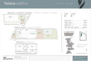 Rzut - Mieszkanie na sprzedaż 2 pokoje o powierzchni 74 m² - numer 2.ADO-C w Talasa Caelus -  Denia