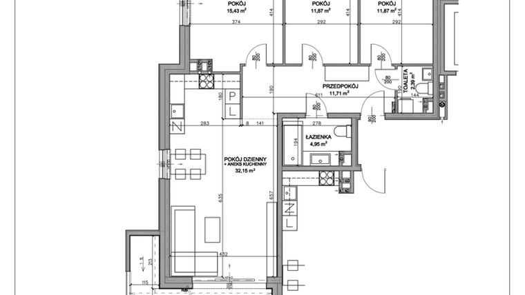 Rzut - Mieszkanie na sprzedaż 4 pokoje o powierzchni 90,44 m² - numer N.C.01.10 w Nobilis