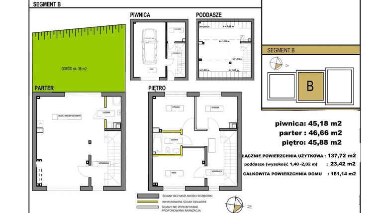 Rzut - Dom na sprzedaż 6 pokoi o powierzchni 161,14 m² - numer M2 w Kamienica Na Zboczu