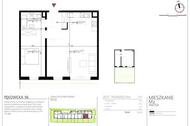 Rzut - Mieszkanie na sprzedaż 2 pokoje o powierzchni 57,46 m² - numer 2 w Pękowicka 96