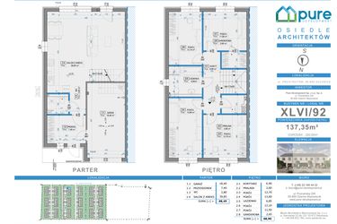 Rzut - Dom na sprzedaż 5 pokoi o powierzchni 137,35 m² - numer 92 w Osiedle Architektów etap VIII